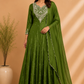 Emerald Royale Chinon Embroidered Anarkali Suit Set (RT1238)