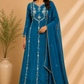 Royal Sapphire Chinon Embroidered Anarkali Suit Set (RT1247)