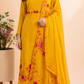 Mustard Bloom Embroidered Chanderi Suit Set