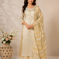 Moonlit Pearl Embroidered Tissue A-Line Set (RT1149)