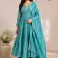 Skyline Bloom Premium Mull Chanderi A-Line Suit Set (RT1166)