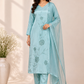 Aqua Blossom Chinon A-Line Suit Set (RT1043)