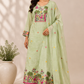 Mint Tropicana Jamdani Suit Set (RT1056)