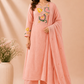 Peach Petal Reverie – Cotton 3 Piece Straight Kurta Set (RT1060)