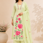 Celadon Floral Grace – Mull Cotton 3 Piece Set (RT1068)