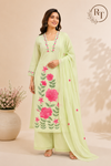 Celadon Floral Grace – Mull Cotton 3 Piece Set (RT1068)