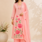 Roselle Floral Grace – Mull Cotton 3 Piece Set (RT1066)