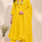 Sunflower Grace Pure Mull Cotton Embroidered Suit Set (RT1075)