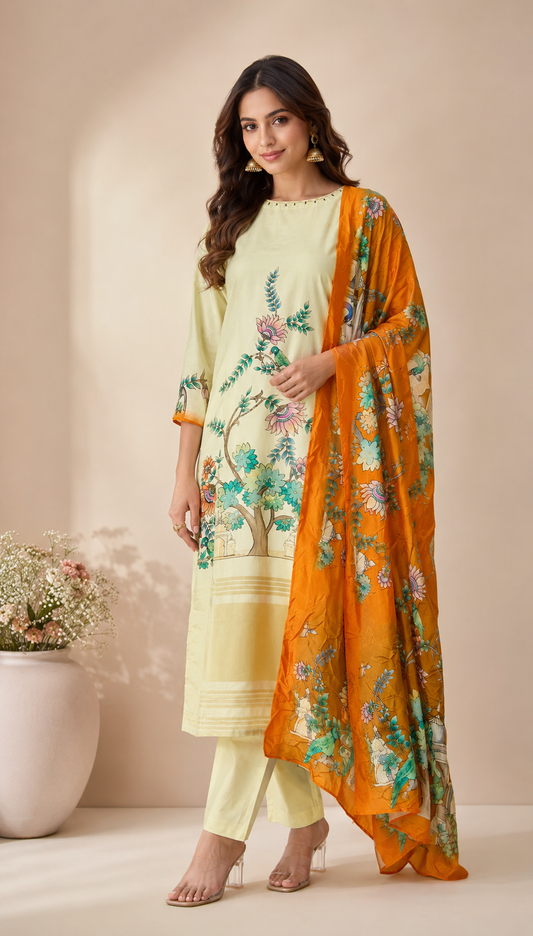 Amber Blossom Butter Crepe 3 Piece Set (RT1018)