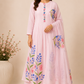 Rosé Milk – Poly Mull Chanderi 3 Piece Suit Set (RT1126)