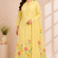Lemon Petal – Poly Mull Chanderi 3 Piece Suit Set (RT1125)