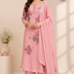 Petal Mosaic – Premium Chinon A-Line Suit Set (RT1115)