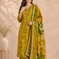 Olive Meadow Butter Crepe 3 Piece Suit Set (RT1032)