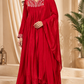 Ruby Blossom Mull Chanderi Suit Set (RT1019)
