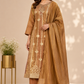 Copper Gold Shimmer Straight Cut Suit Set (RT2013)
