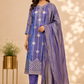 Lavender Purple Shimmer Straight Cut Suit Set (RT2015)