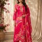 Rani Pink Floral Chinon Straight Cut 3-Piece Set (RT2022)