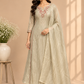 Ivory Embroidered Salsa A-Line Suit Set (RT1466)