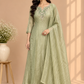 Sage Green Embroidered Salsa A-Line Suit Set (RT1465)