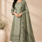 Sage Green Woven Benaras 3-Piece Suit Set (RT1502)