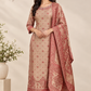 Beige & Maroon 3-Piece Straight Cut Suit (RT1503)