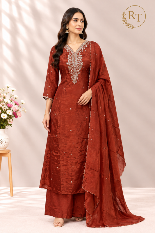 Rust Ember – Premium HO A-Line 3 Piece Suit Set (RT1599)