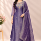 Royal Plum Grace – Premium Salsa 3 Piece A-Line Suit Set (RT1584)
