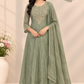 Sage Green Embroidered A-Line Suit Set (RT1648)