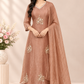 Dusty Rose Embroidered Salsa A-Line Suit Set (RT1616)