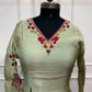 Pastel Lime Floral Mull Chanderi Kurta 3pc Set (RT 1011)