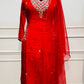 Ruby Red Premium Dolla Silk Ethnic Suit 3PC Set   (RT 1006)