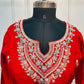 Ruby Red Premium Dolla Silk Ethnic Suit 3PC Set   (RT 1006)