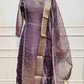 Mauve Radiance Shimmer Kurta 3pc Set   (RT 1004)