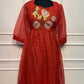 Ruby Bloom Embroidered Kota Anarkali Dress(RT3012)