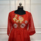 Ruby Bloom Embroidered Kota Anarkali Dress(RT3012)