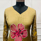 Mustard Bloom – Premium Chinon 3 Piece Suit Set.(RT1488)