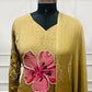 Mustard Bloom – Premium Chinon 3 Piece Suit Set.(RT1488)