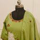 Elegant Pastel Green  Cotton Floral 3pc Kurta Set 195