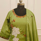 Elegant Pastel Green  Cotton Floral 3pc Kurta Set 195