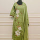 Elegant Pastel Green  Cotton Floral 3pc Kurta Set 195