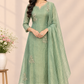 Sage Mist Miraci Embroidered A-Line Suit Set (RT1606)