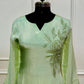 Mint Bloom Chinon A-Line Embroidered Suit Set (RT1039)