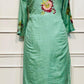Mint Petal Muse – Cotton 3 Piece Straight Kurta Set (RT1059)