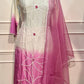 Rosy Pearl Dola Silk Embroidered Suit Set (RT1098)