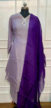 Lavender Luxe – Premium Shimmer 3 Piece Suit Set (XL)