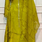 Golden Olive Grace – Premium Butter Crepe 3 Piece Suit Set (XL)