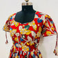 Crimson Bloom Cotton Kalamkari Dress (RT1147)