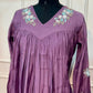 Lavender Mist Mull Chanderi A-Line 3 Piece Suit Set (RT1161)