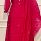 Ruby Radiance Mull Chanderi A-Line 3 Piece Suit Set (RT1163)