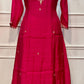 Ruby Radiance Mull Chanderi A-Line 3 Piece Suit Set (RT1163)